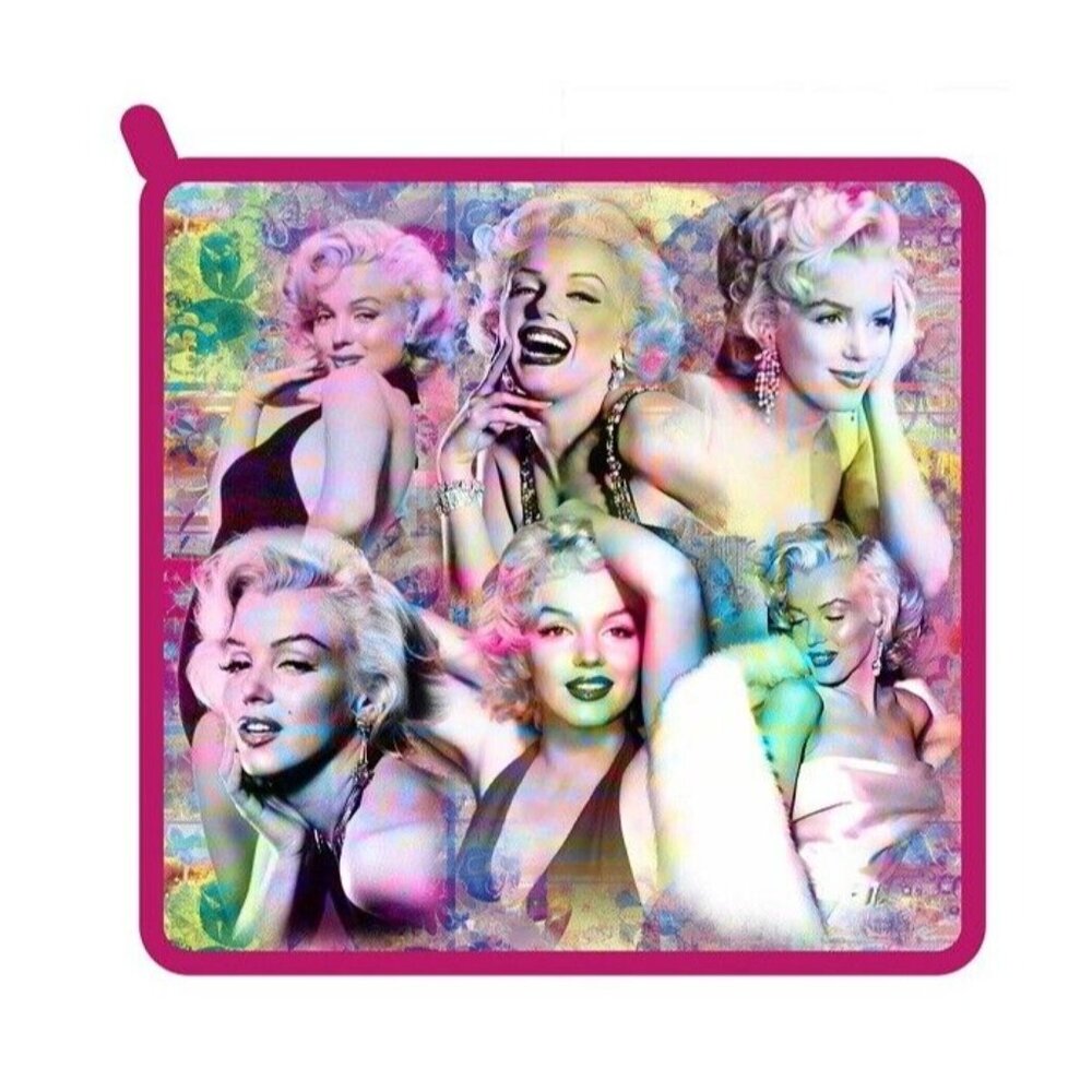 Pink New Marilyn Monroe Oven Mitt & Potholder Set Gift Kitchen Photos Sexy Pics - Picture 2 of 4